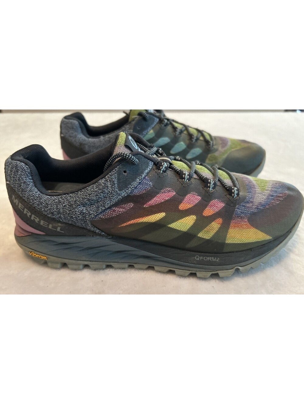 Merrell Antora 2 Trail Running Shoes Womens 9.5 Colorful Vibram Sneakers J135430